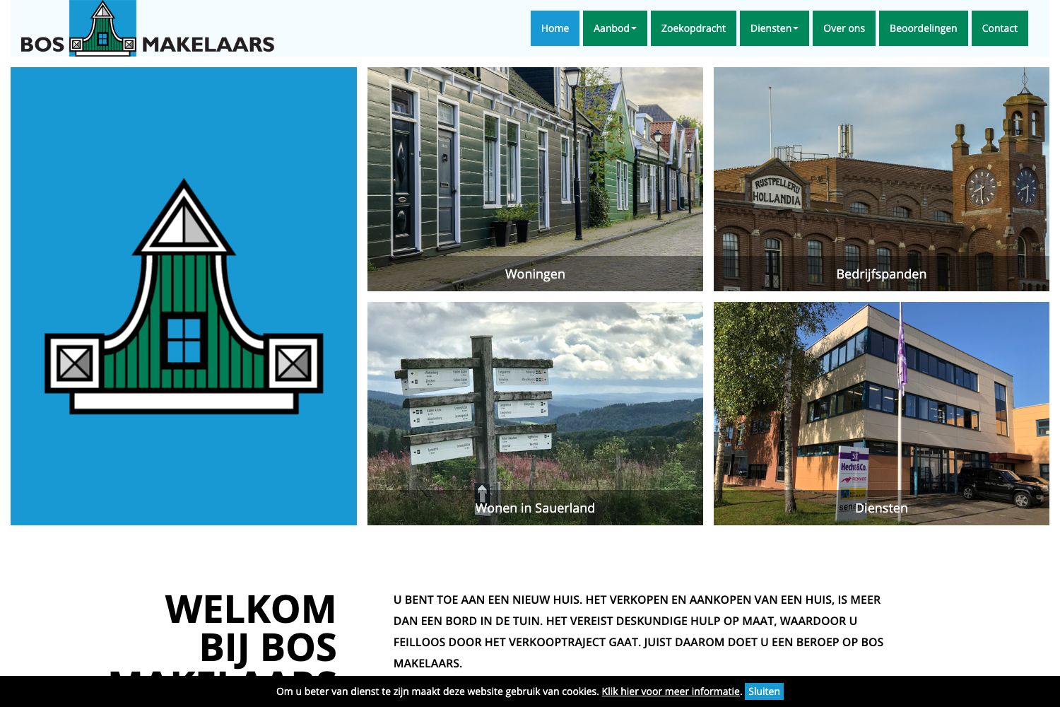 Website screenshot https://bosmakelaars.nl