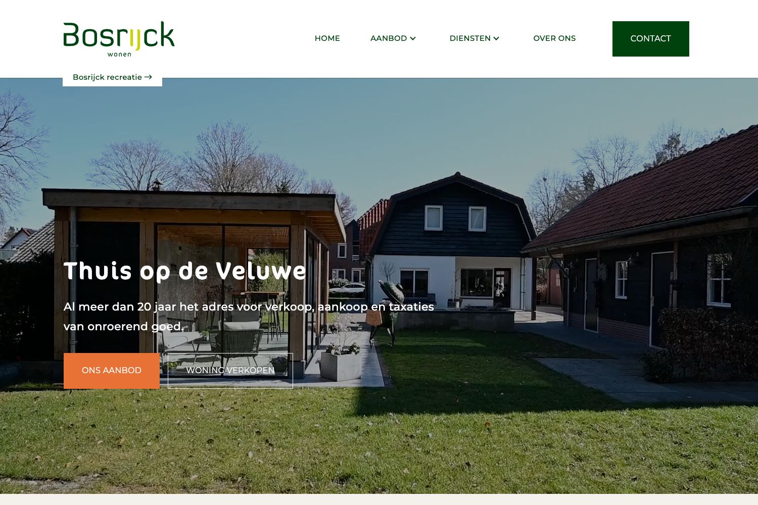 Website screenshot https://bosrijck.nl