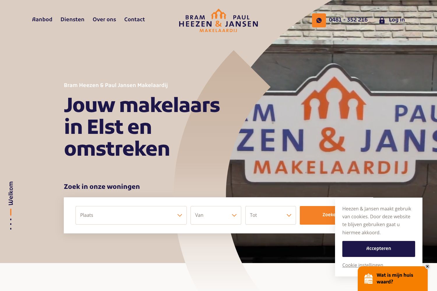 Website screenshot https://heezenjansen.nl