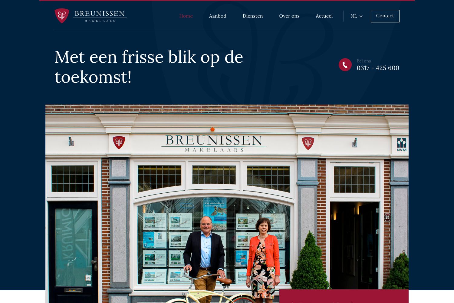 Website screenshot https://breunissenmakelaars.nl