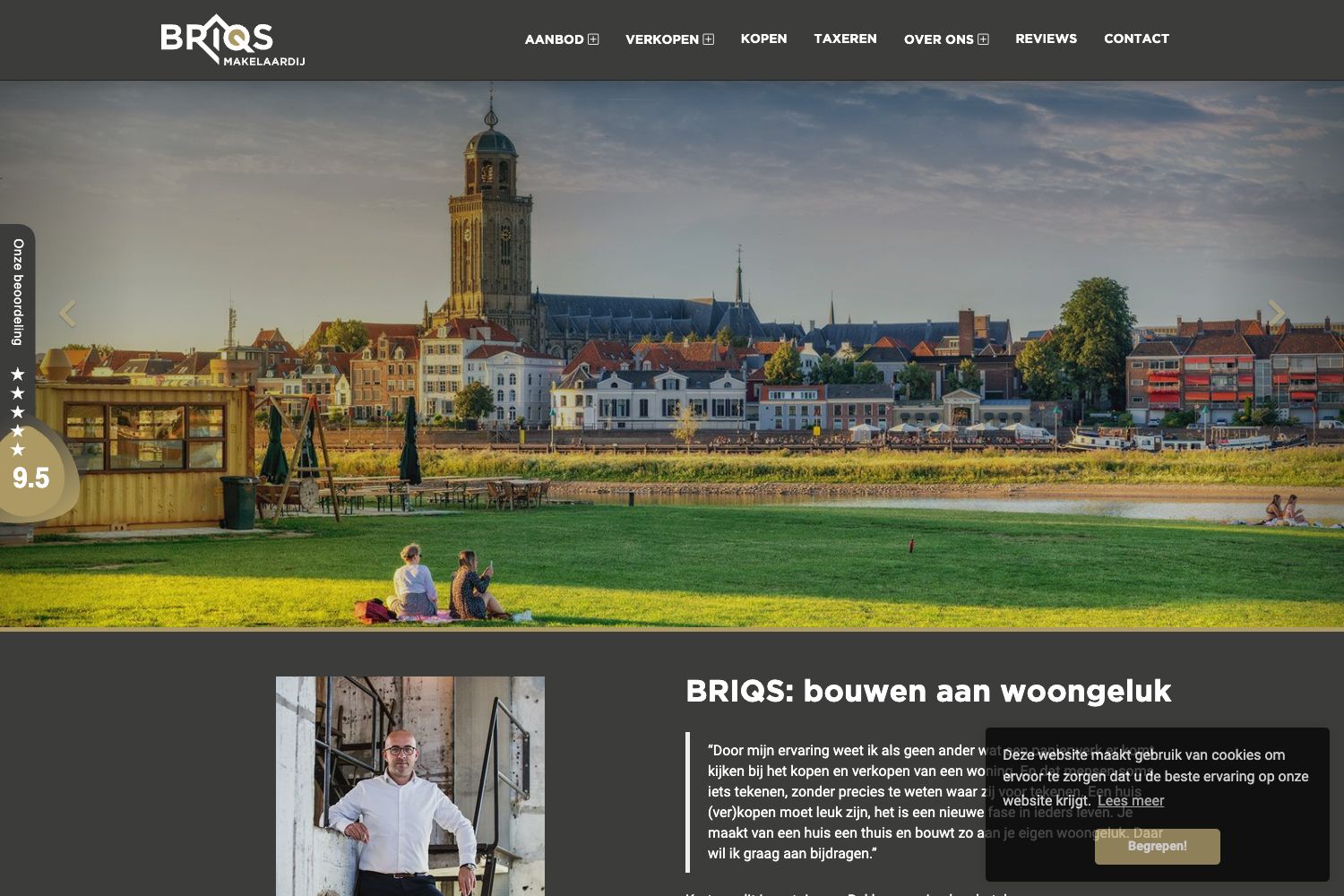 Website screenshot https://briqsmakelaardij.nl