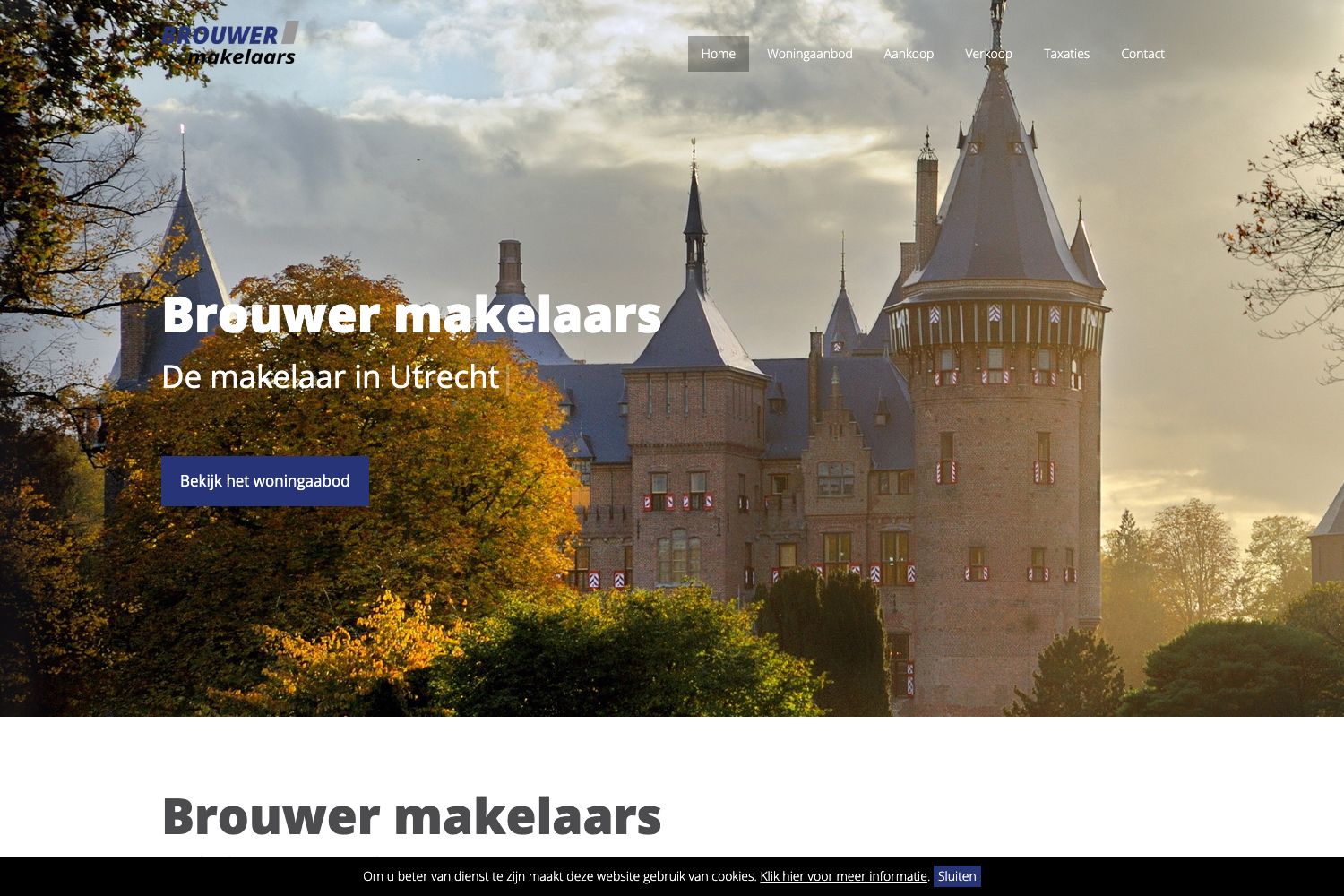 Website screenshot https://brouwermakelaars.nl