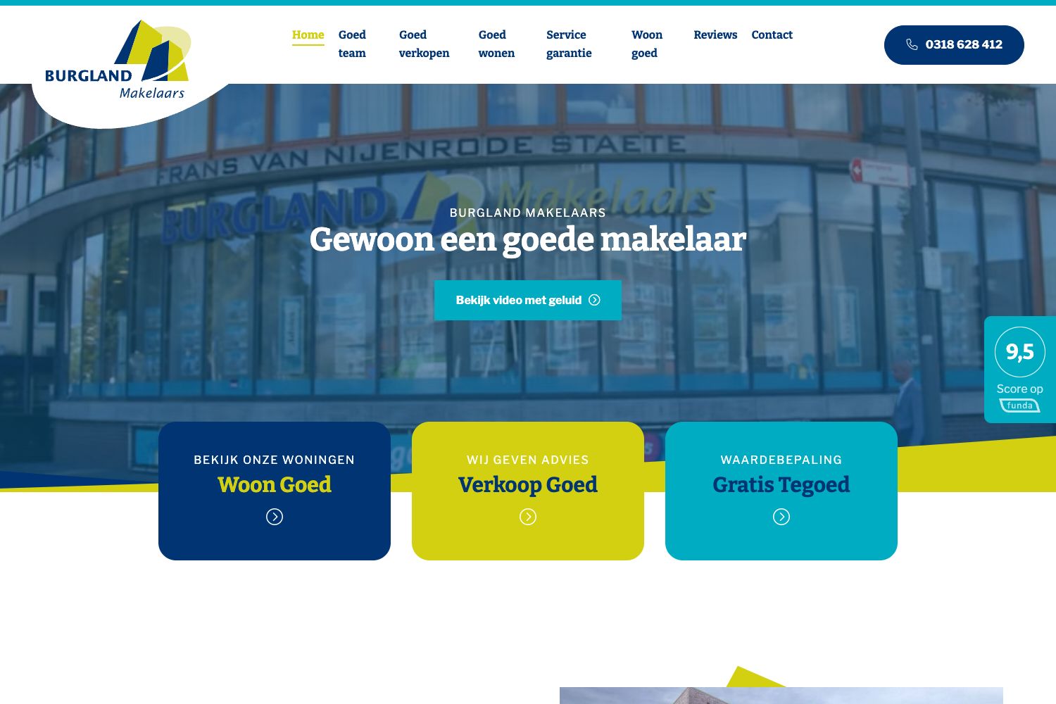 Website screenshot https://burglandmakelaars.nl