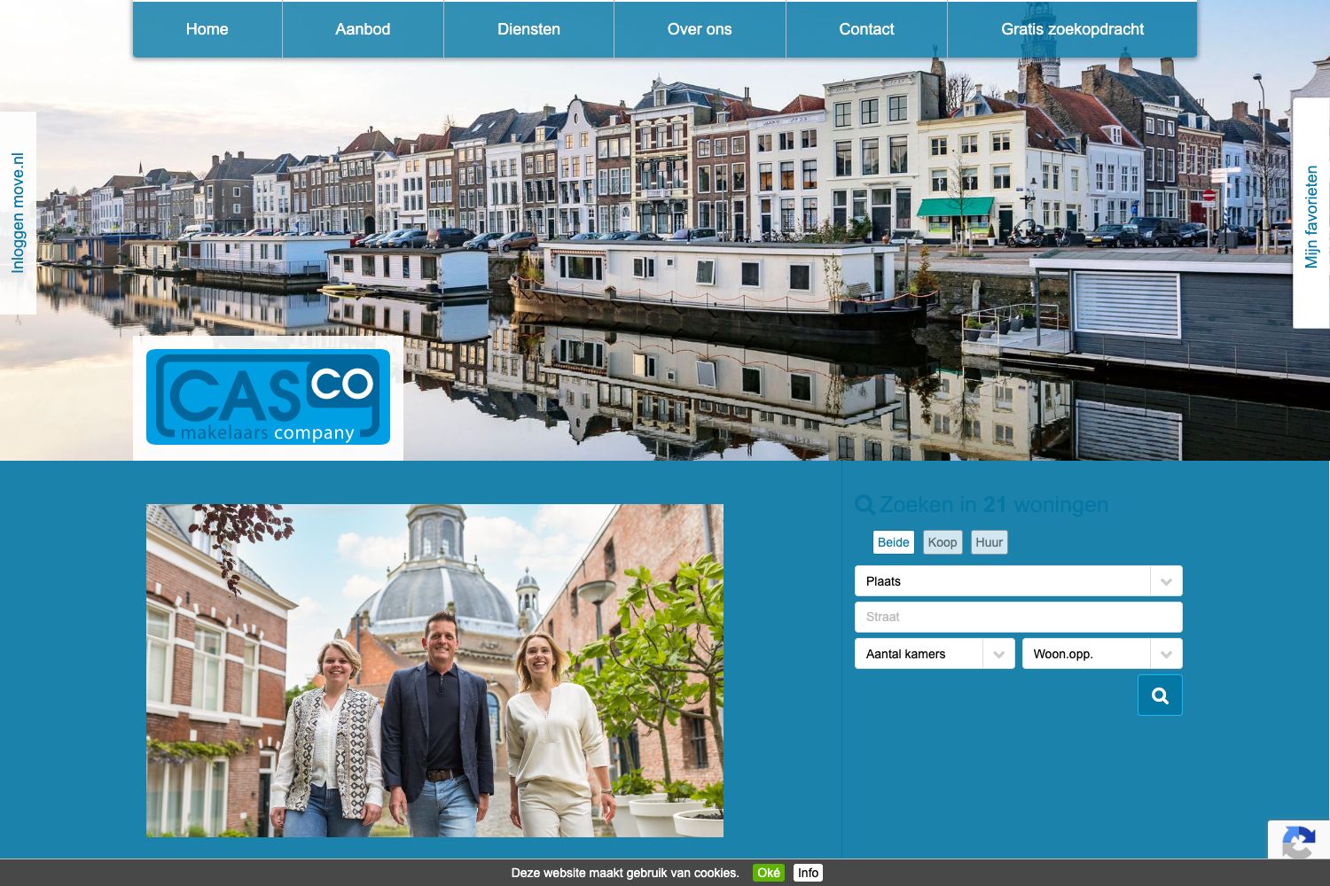 Website screenshot https://cascomakelaars.nl