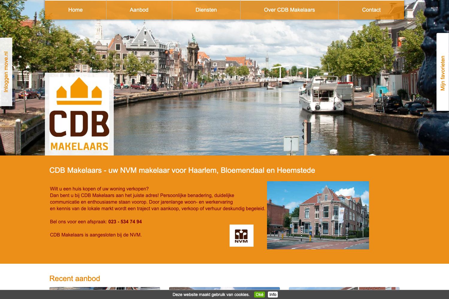 Website screenshot https://cdbmakelaars.nl