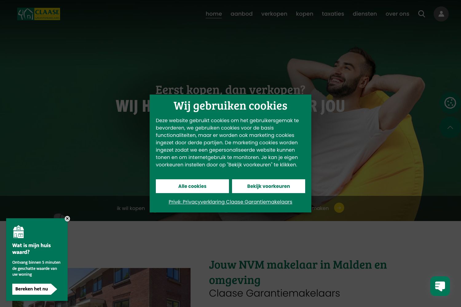 Website screenshot https://claase.nl