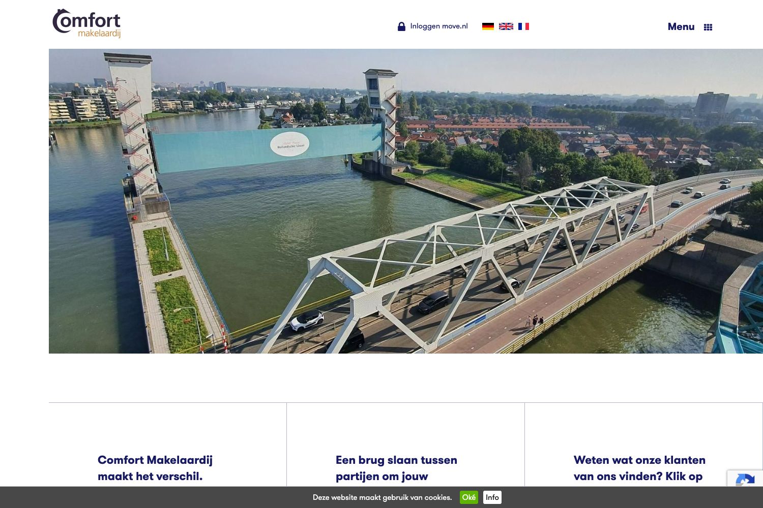 Website screenshot https://comfortmakelaardij.nl