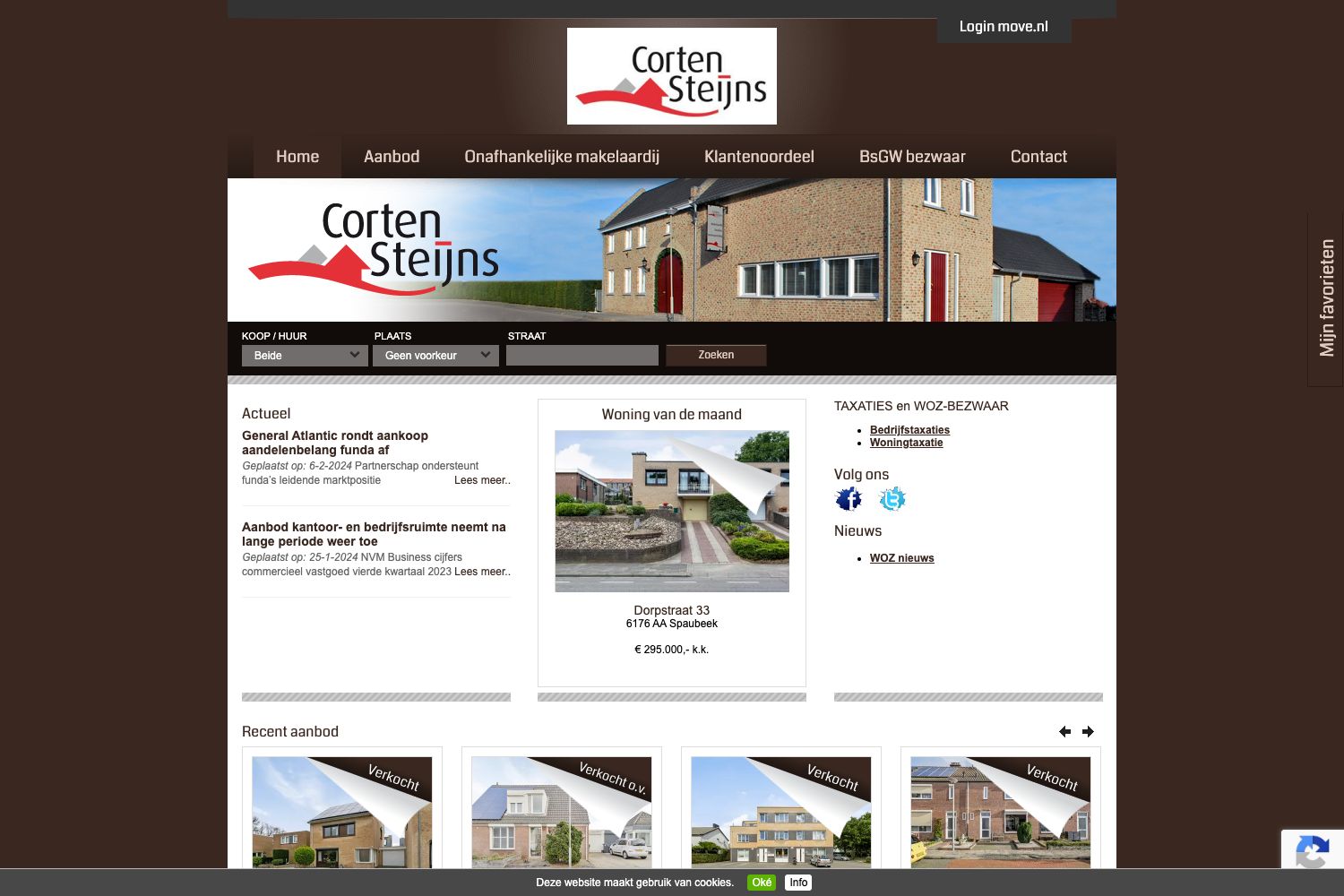 Website screenshot https://corten-steijns.nl