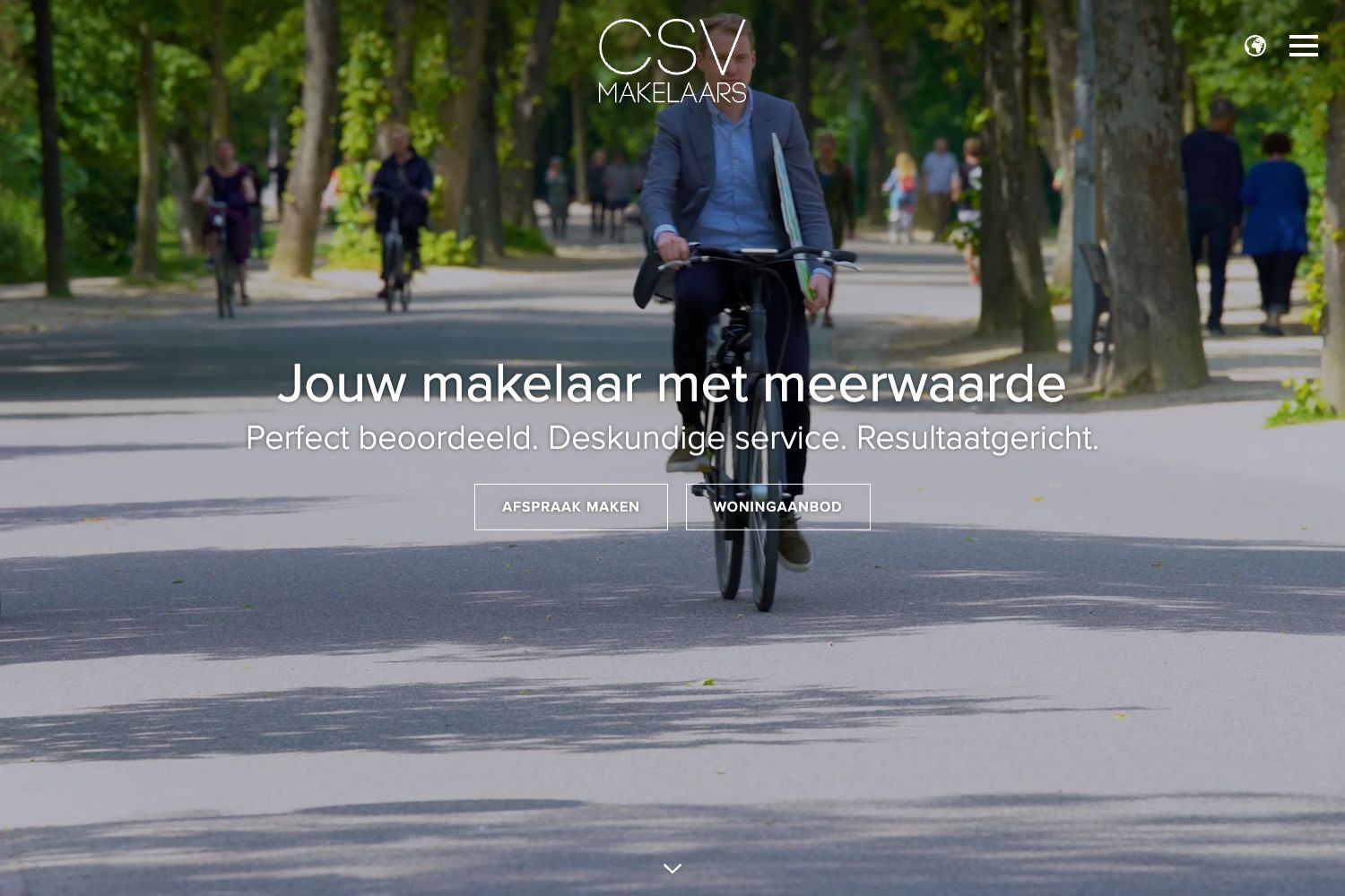 Website screenshot https://csvmakelaars.nl