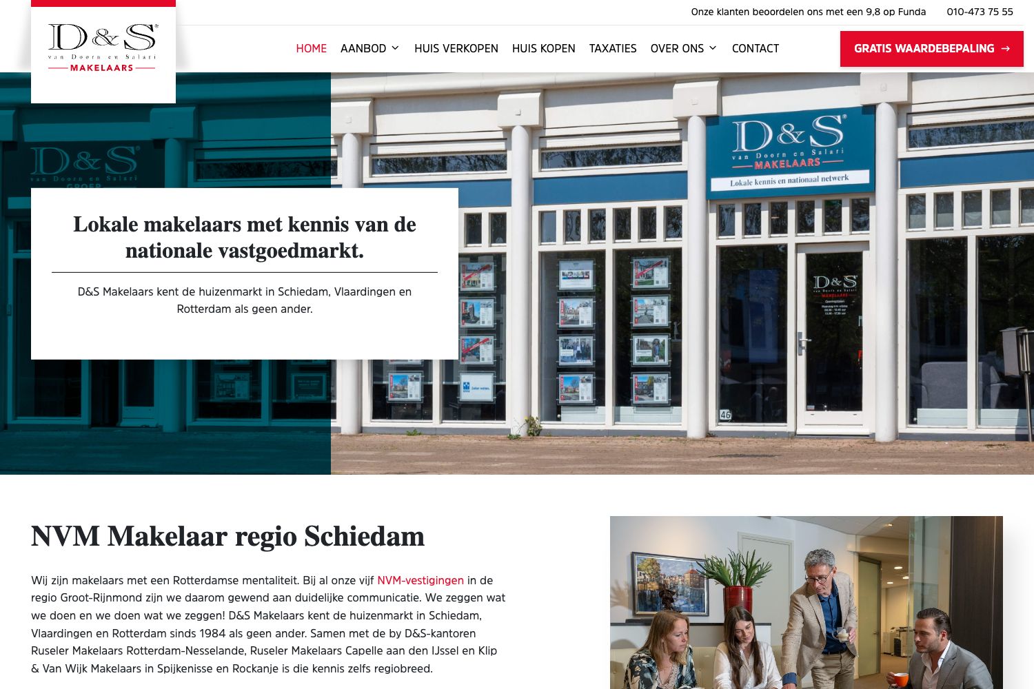 Website screenshot https://densmakelaars.nl