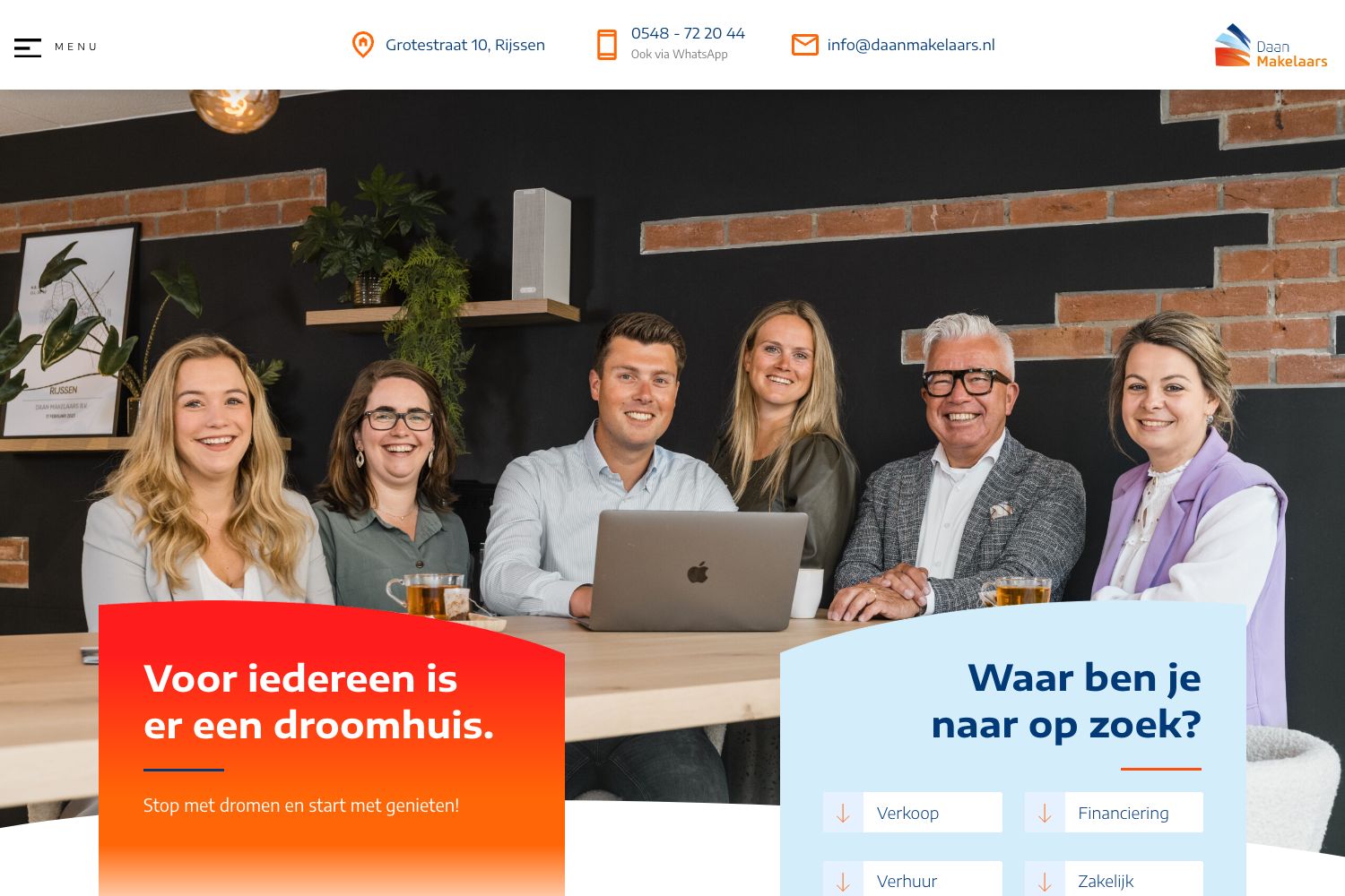 Website screenshot https://daanmakelaars.nl