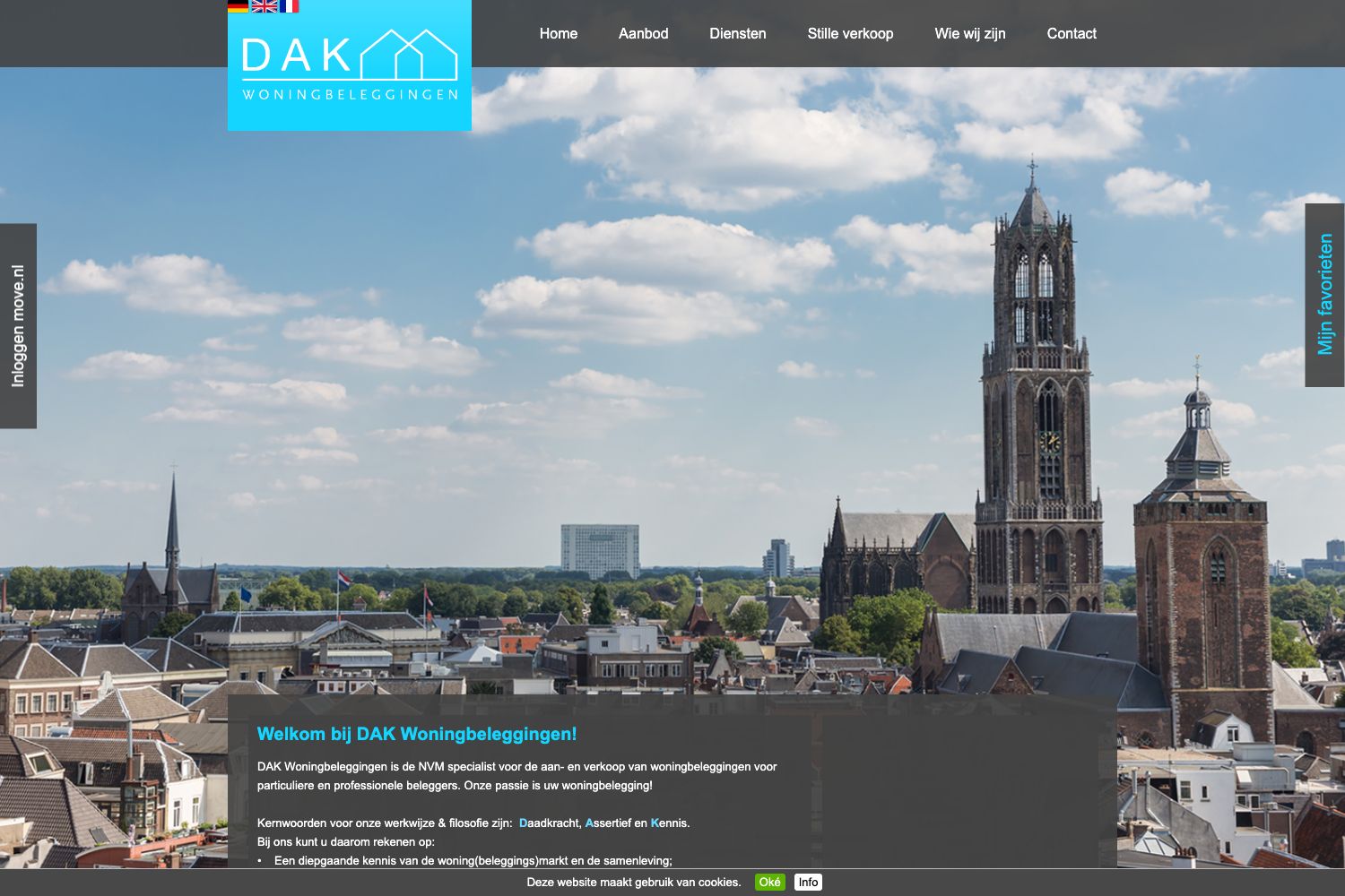 Website screenshot https://dakwoningbeleggingen.nl