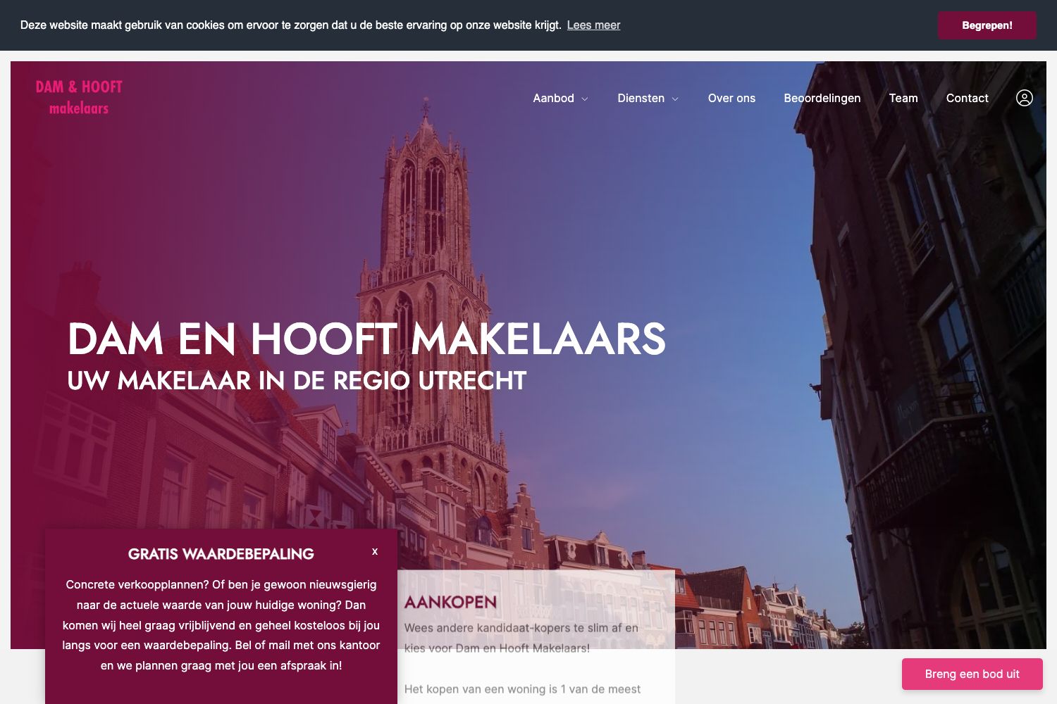 Website screenshot https://damenhooftmakelaars.nl