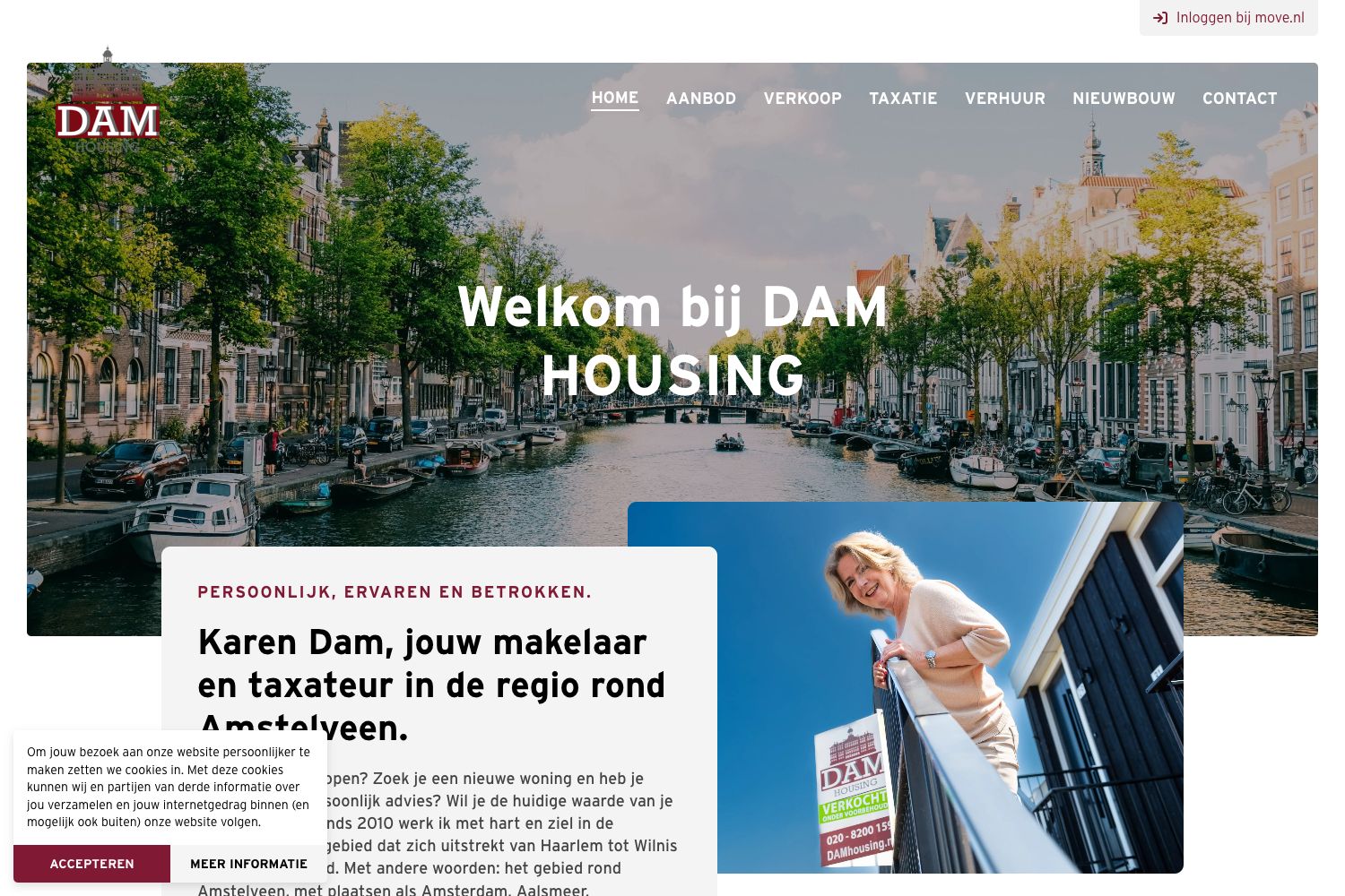 Website screenshot https://damhousing.nl