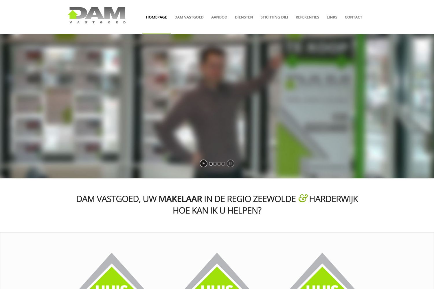 Website screenshot https://damvastgoed.nl