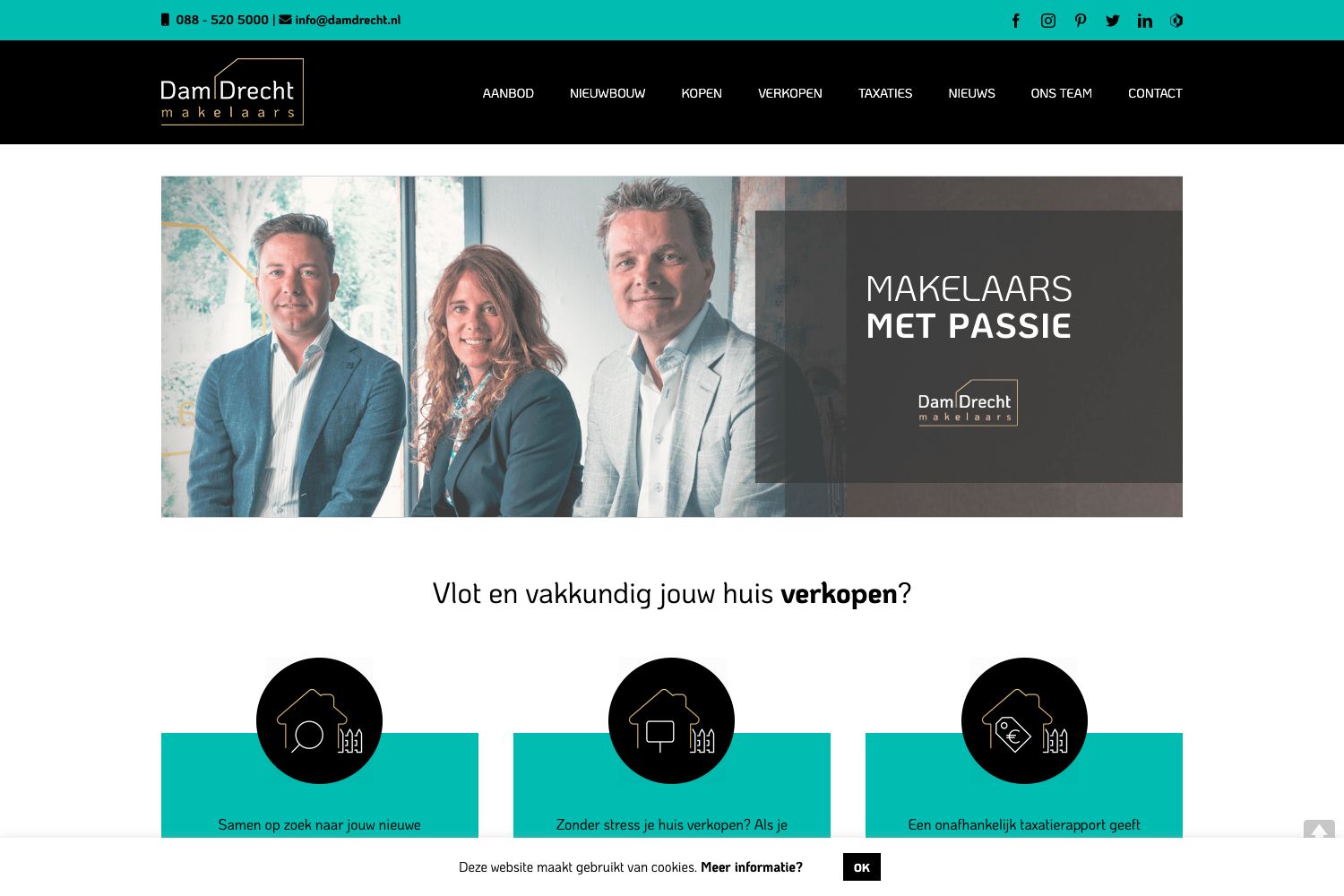Website screenshot https://damdrecht.nl