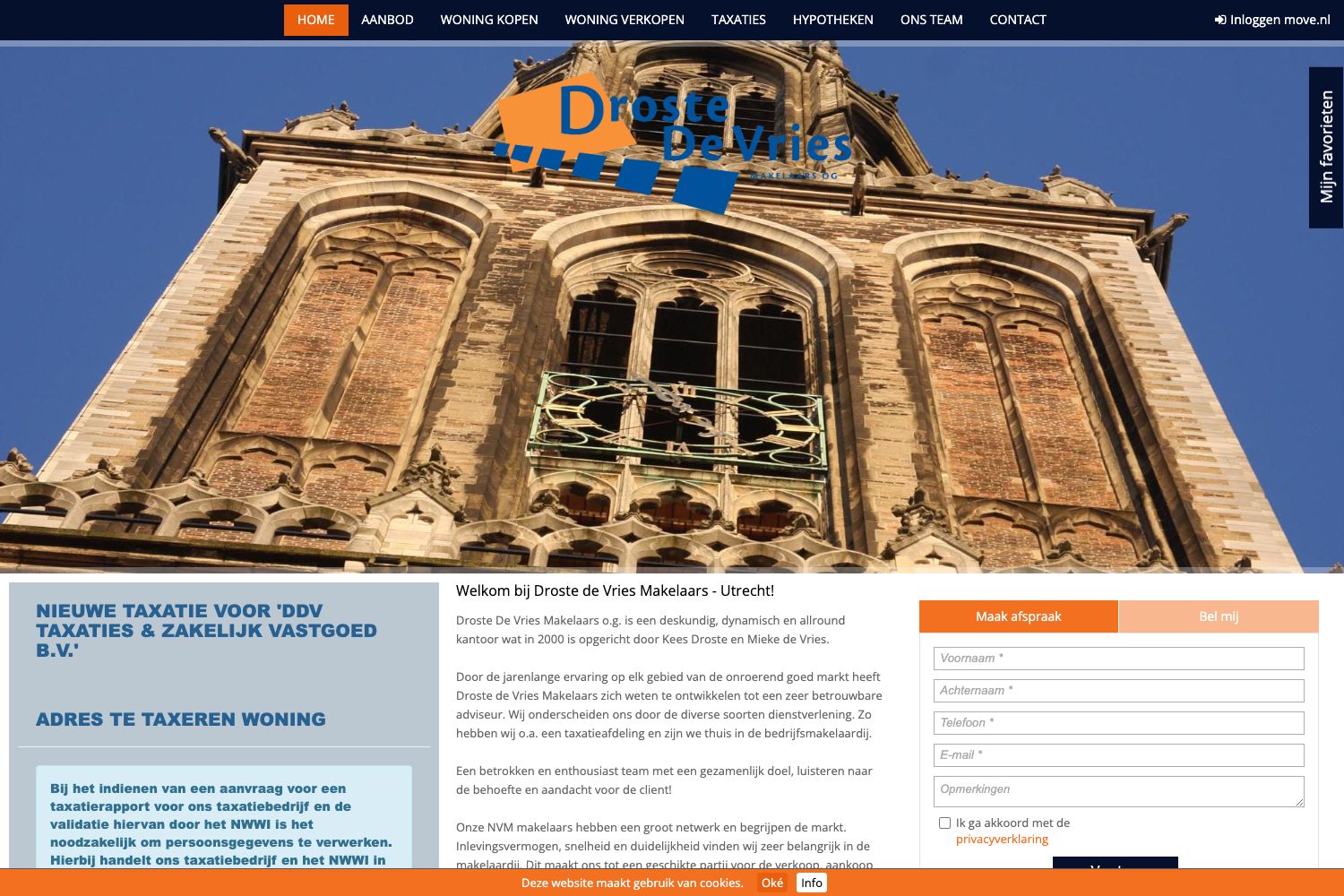 Website screenshot https://drostedevries.com