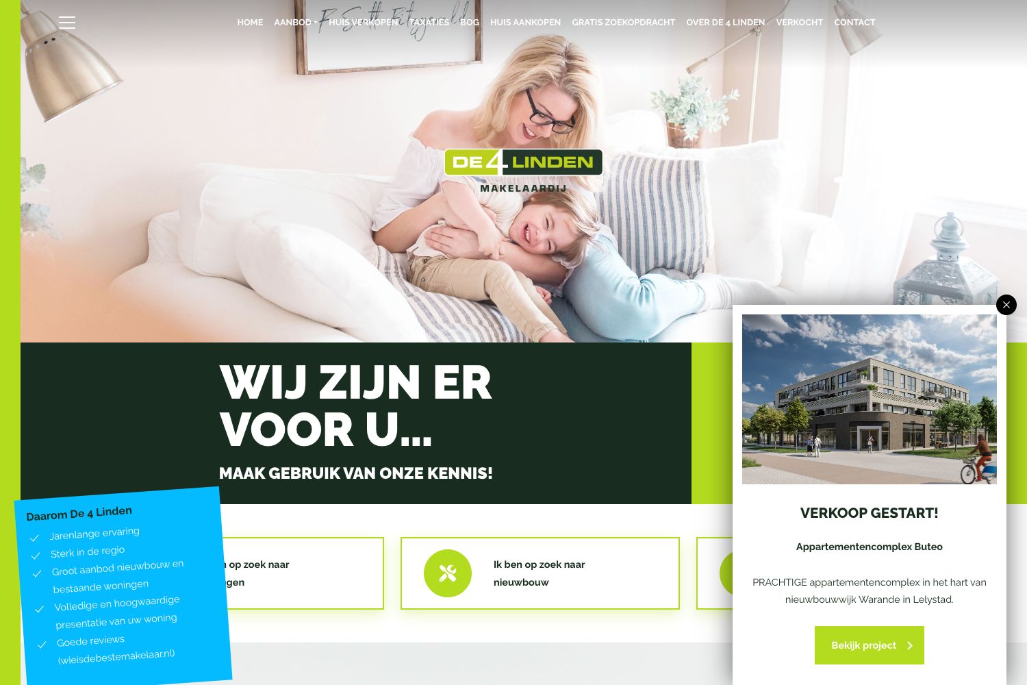 Website screenshot https://de4linden.nl