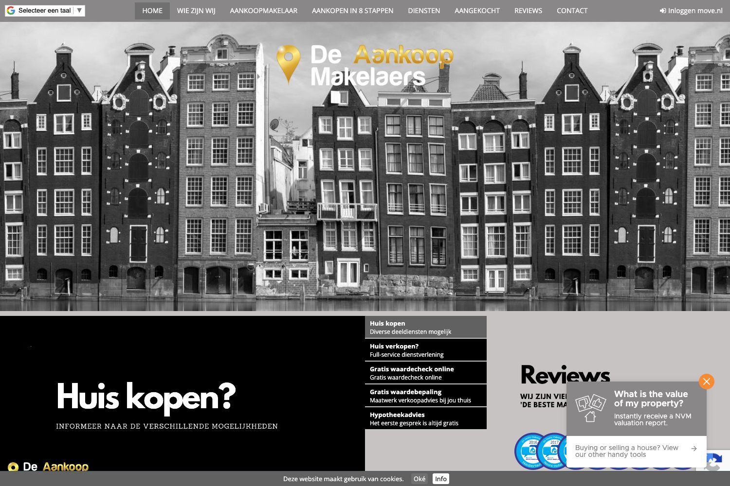 Website screenshot https://deaankoopmakelaers.nl