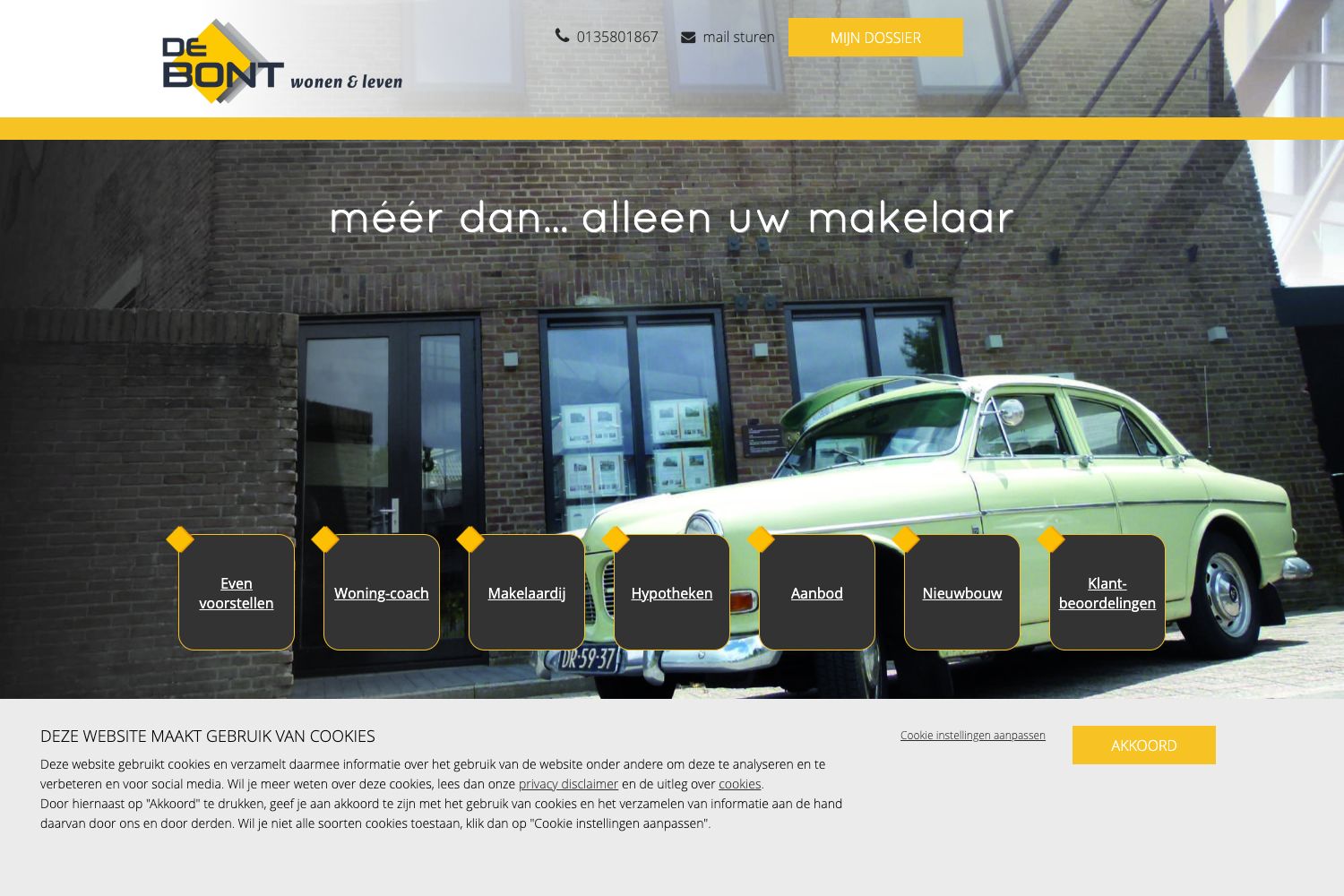 Website screenshot https://debontmakelaardij.nl