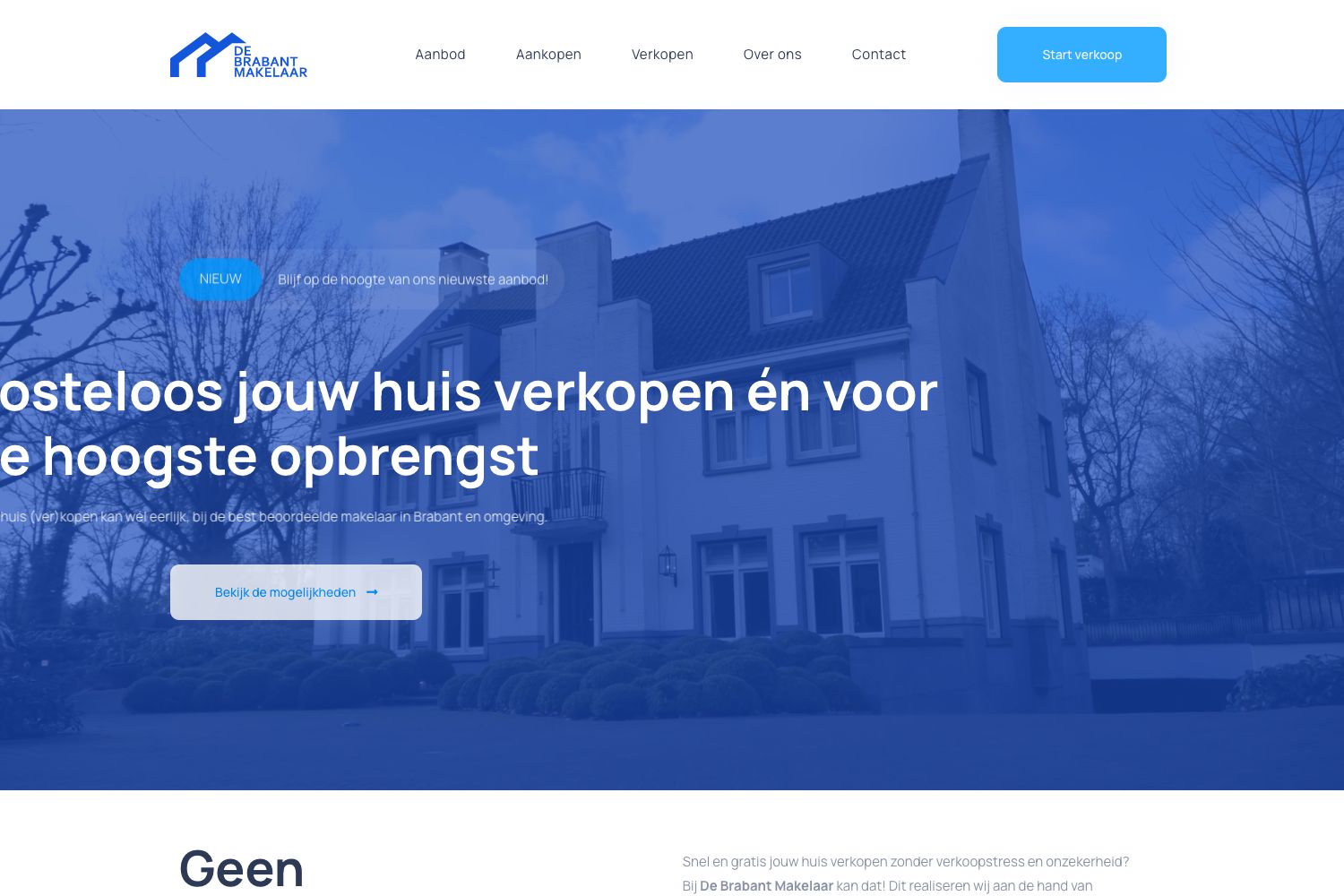 Website screenshot https://debrabantmakelaar.nl