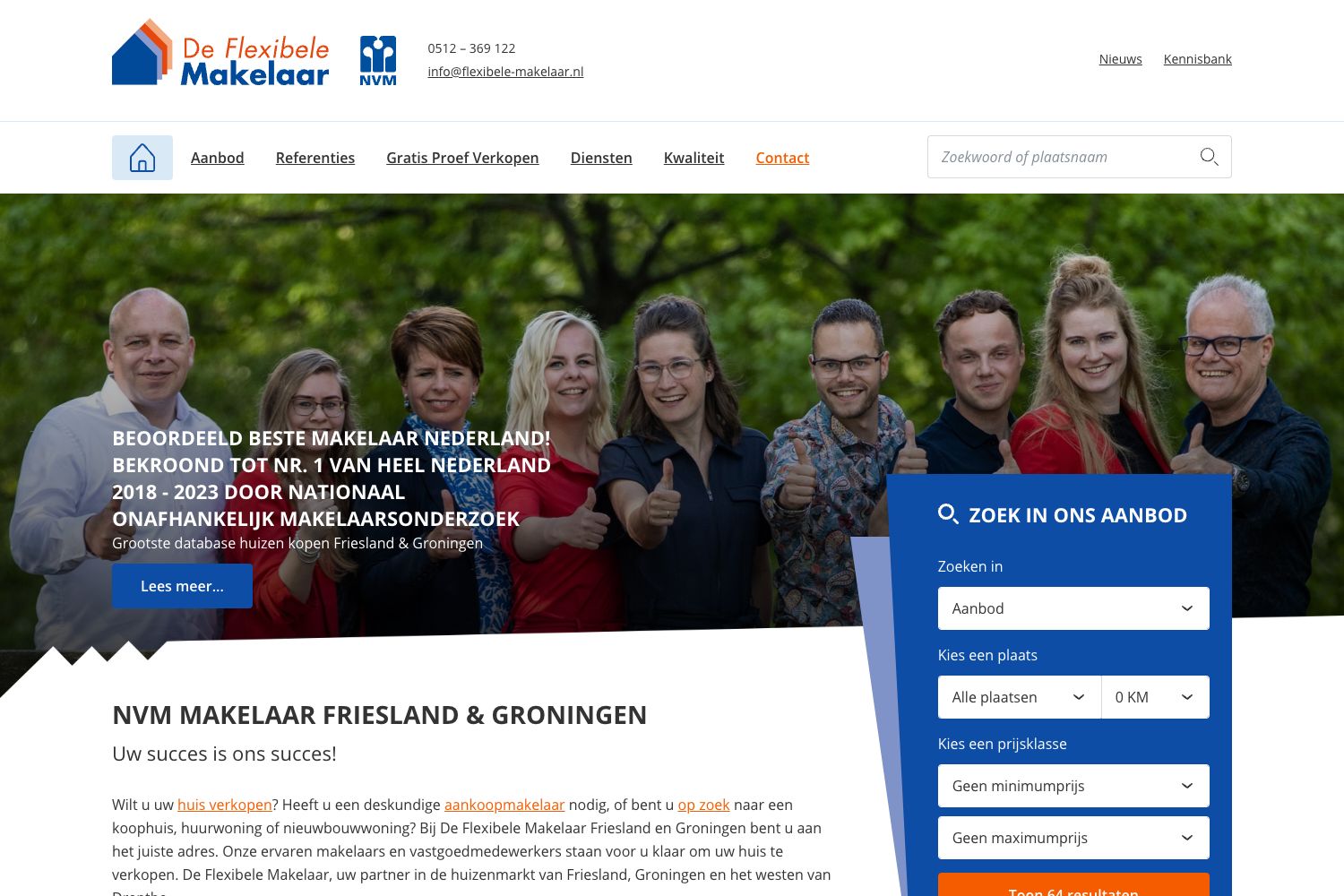 Website screenshot https://flexibele-makelaar.nl