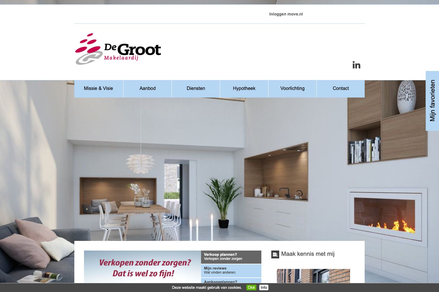 Website screenshot https://degrootmakelaardij.nl