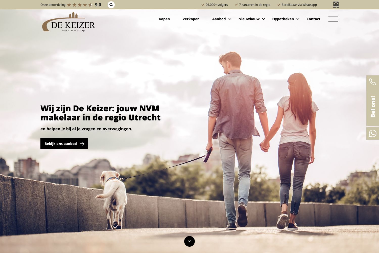 Website screenshot https://dekeizer.nl