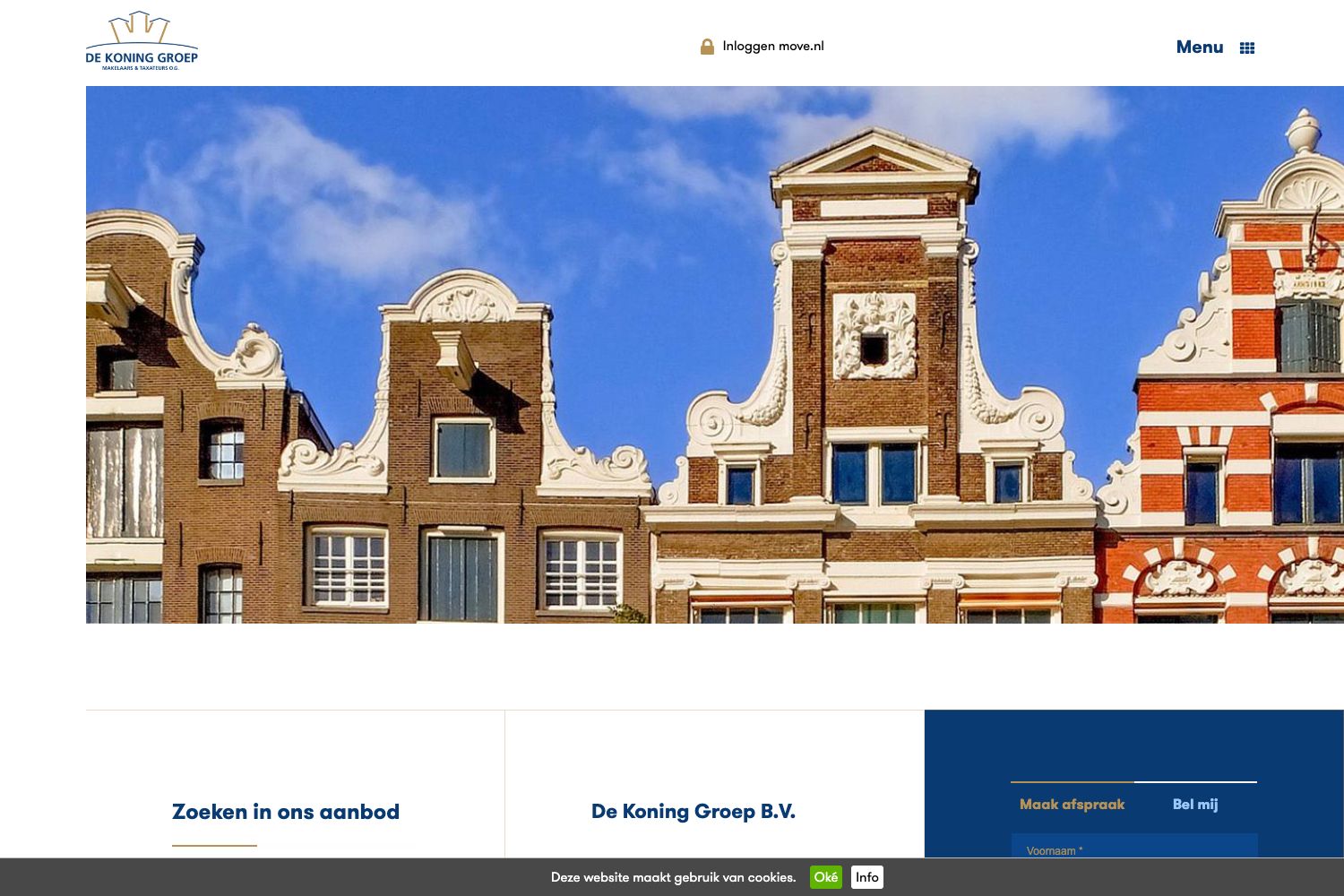 Website screenshot https://dkgmakelaars.nl