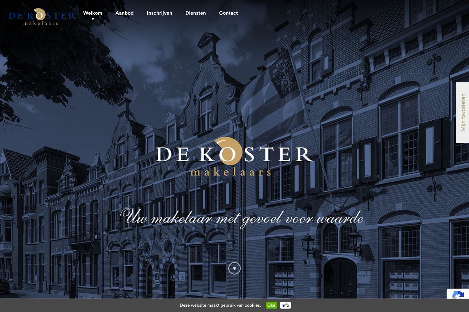 Website screenshot https://dekostermakelaars.nl