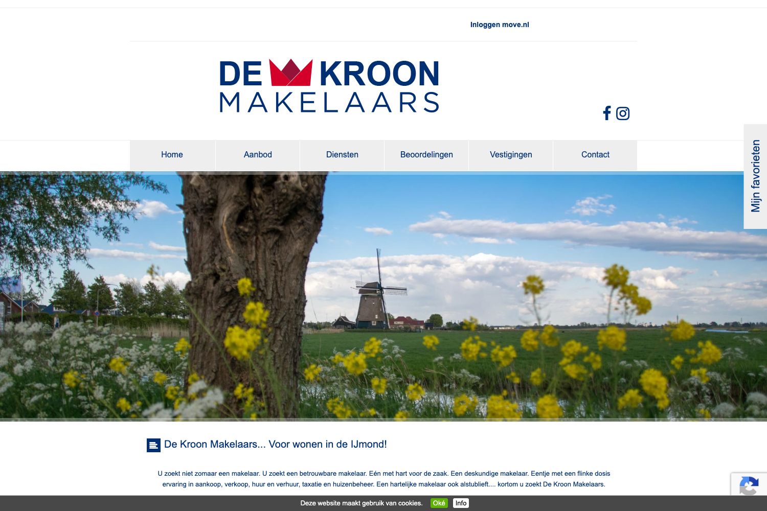 Website screenshot https://dekroonmakelaars.nl