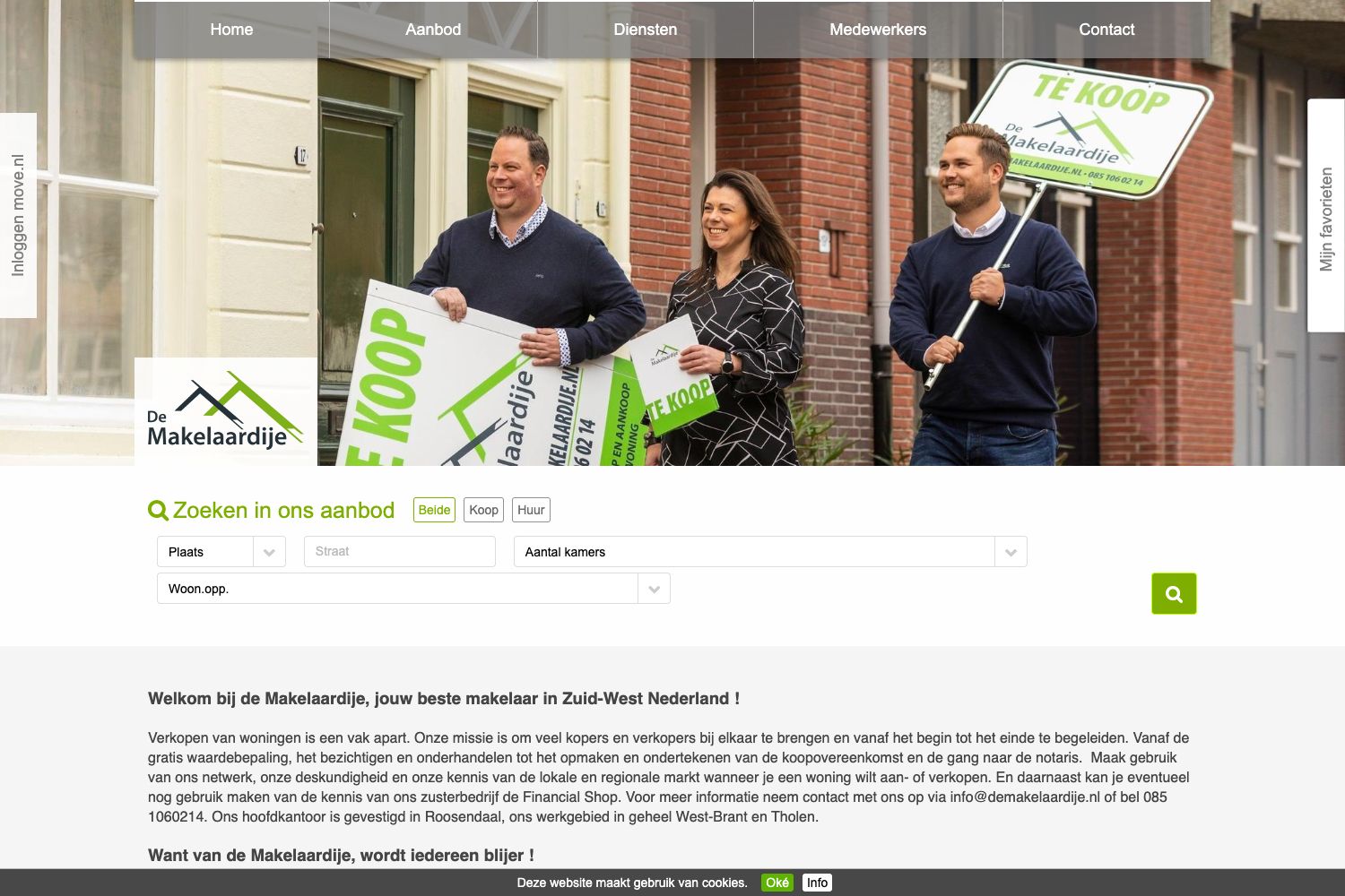 Website screenshot https://demakelaardije.nl