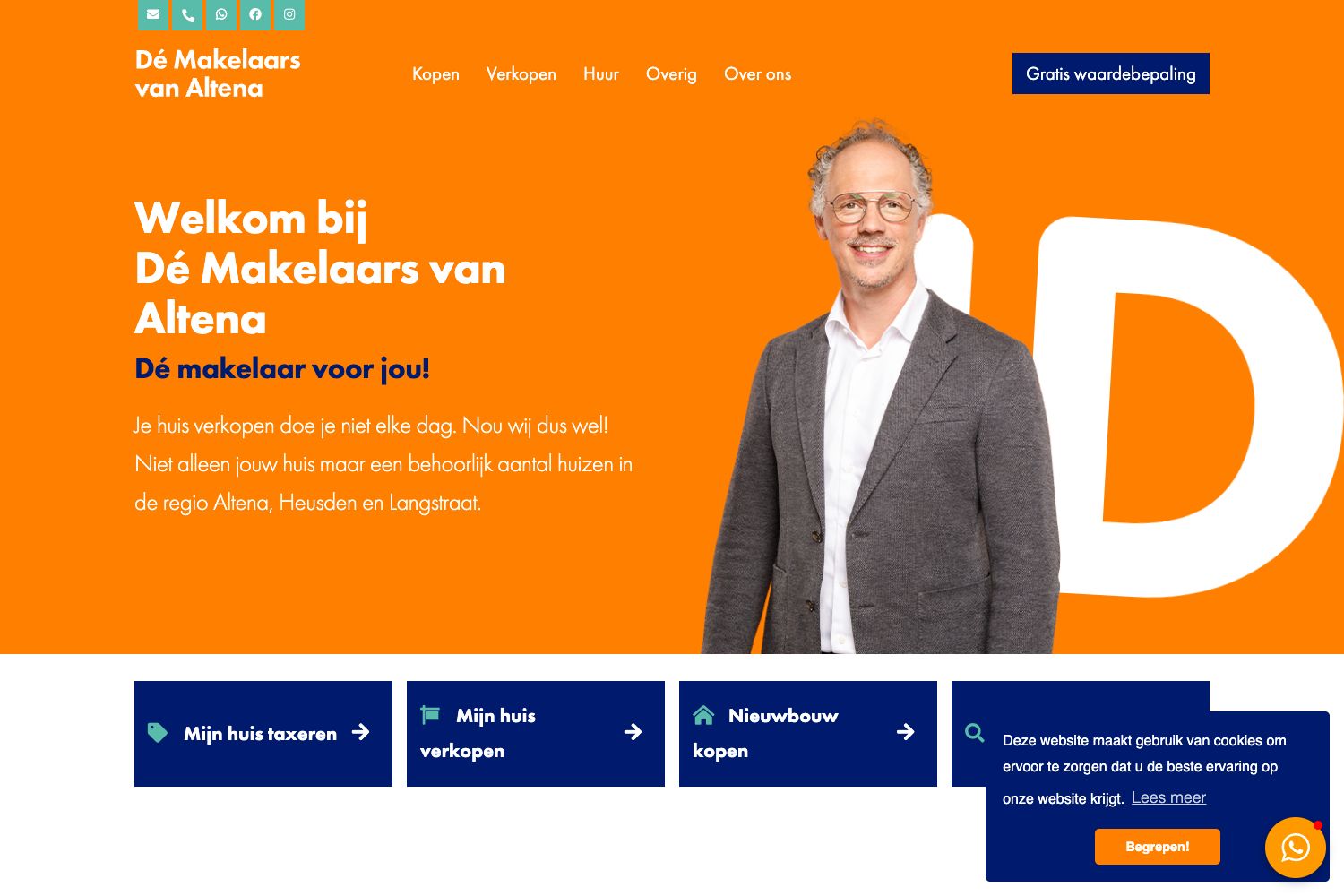 Website screenshot https://demakelaarsvanaltena.nl