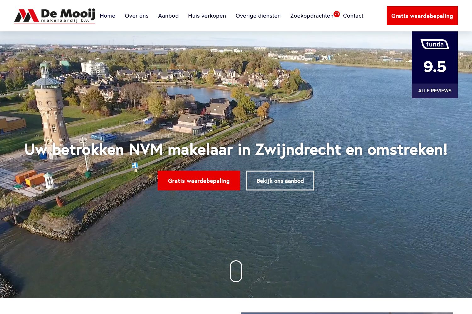 Website screenshot https://demooijmakelaardij.nl