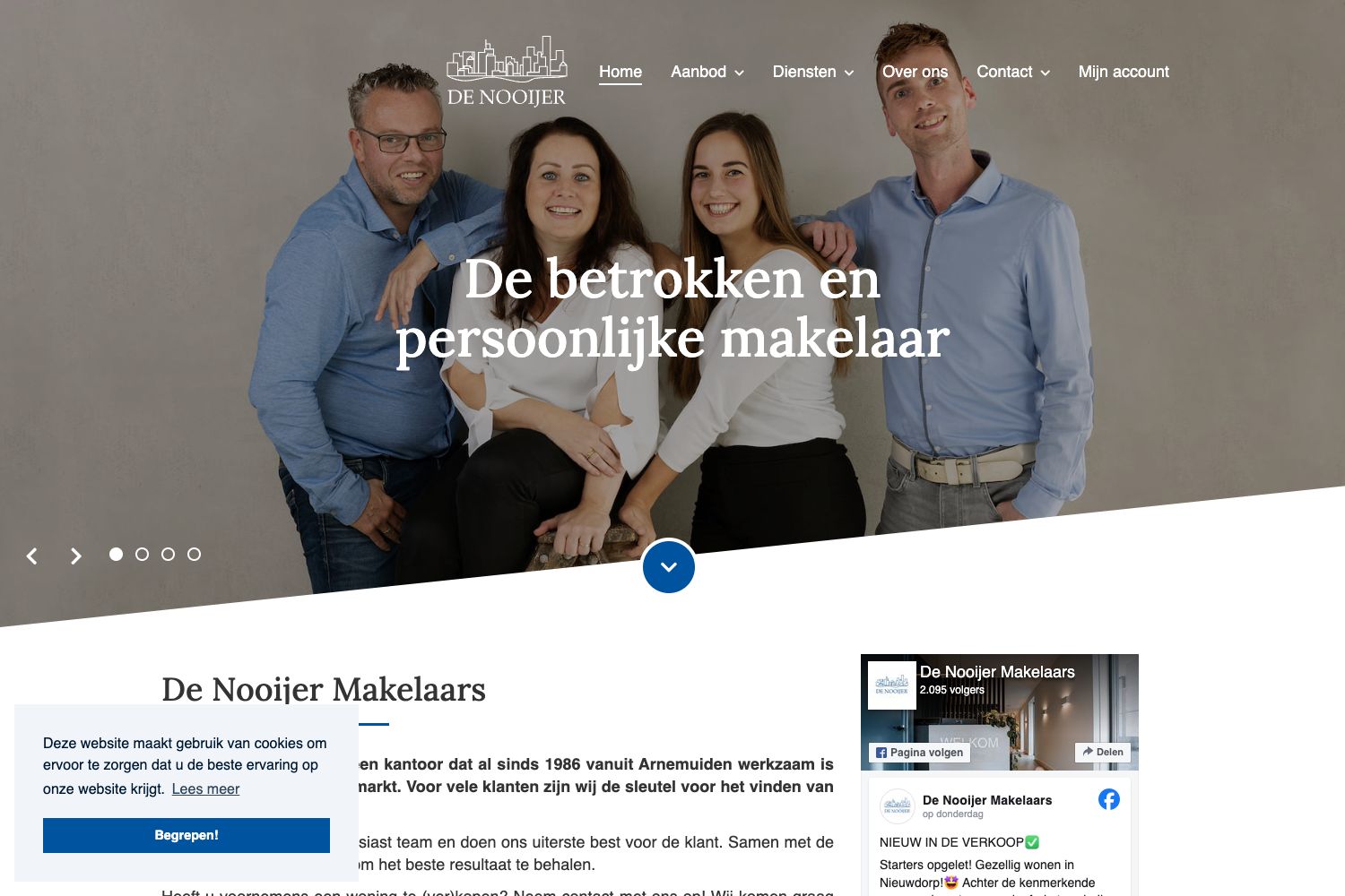 Website screenshot https://denooijer-makelaars.nl