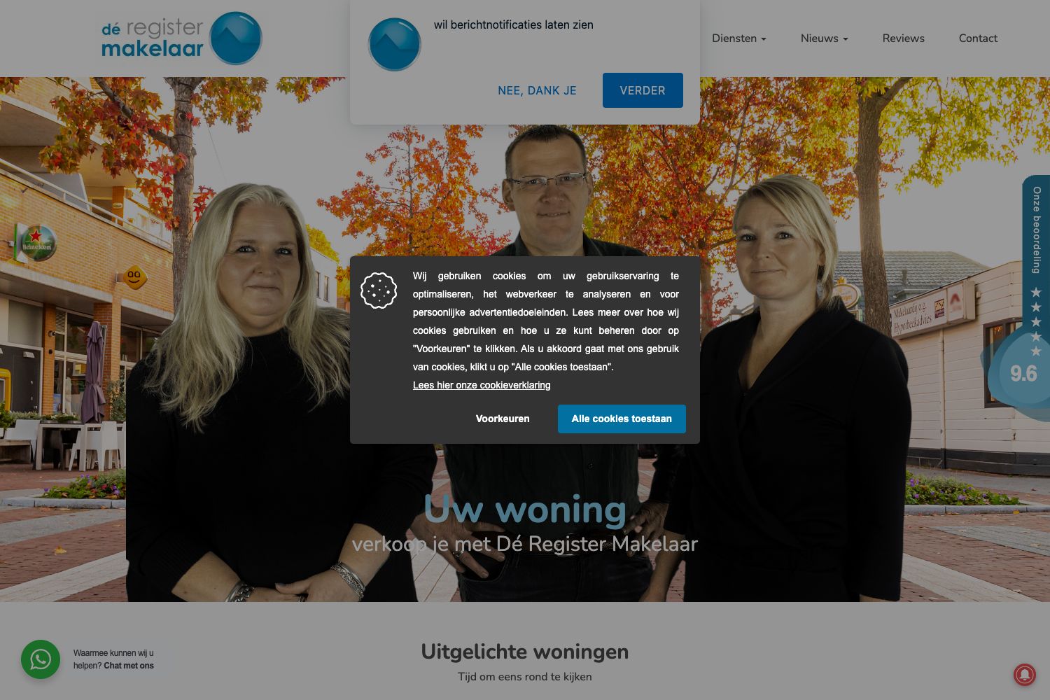 Website screenshot https://deregistermakelaar.nl