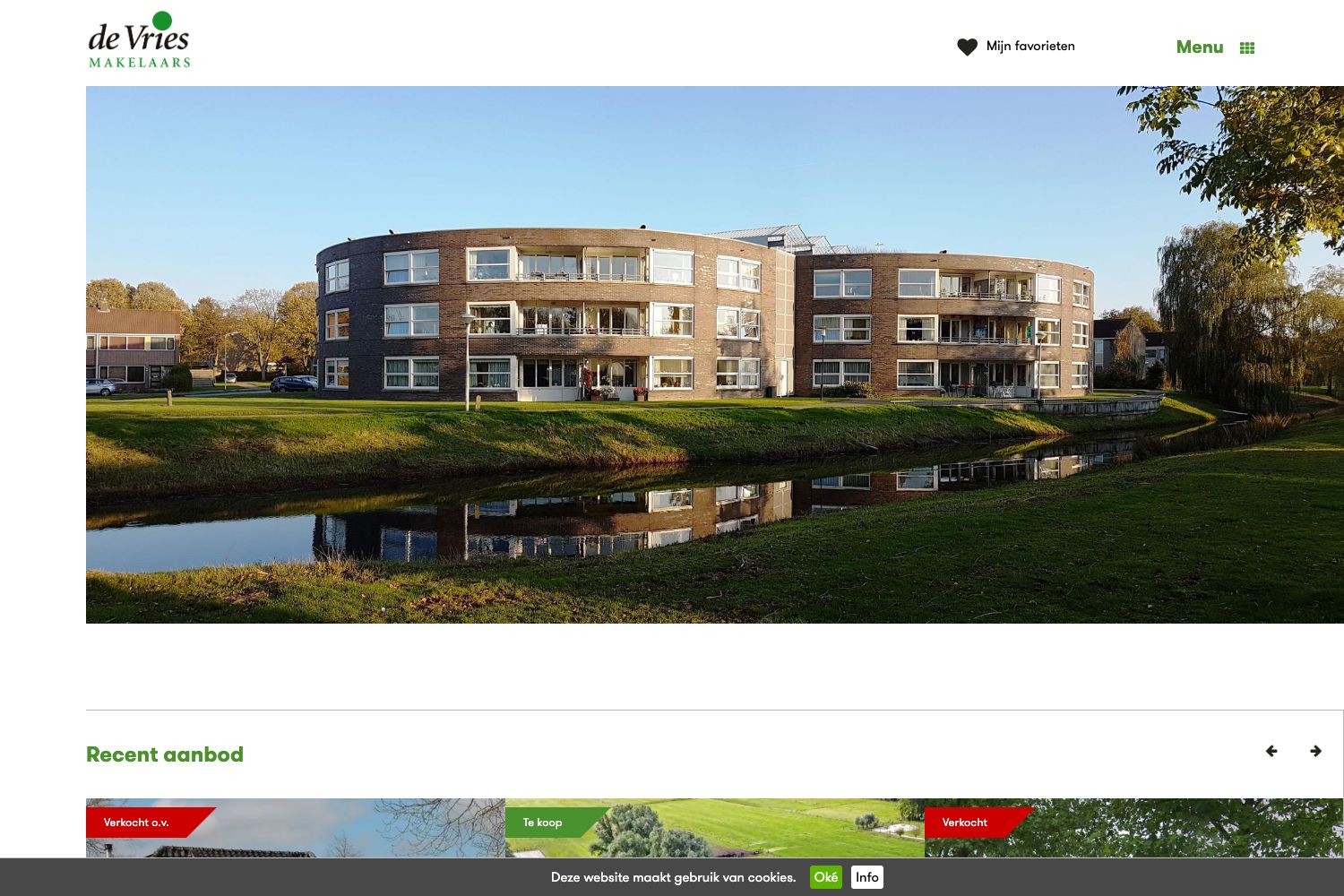 Website screenshot https://devries-makelaars.nl