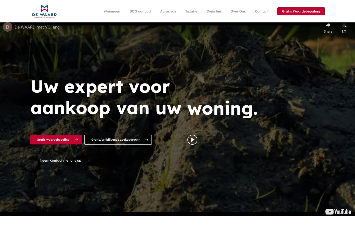 Website screenshot https://waard.nl