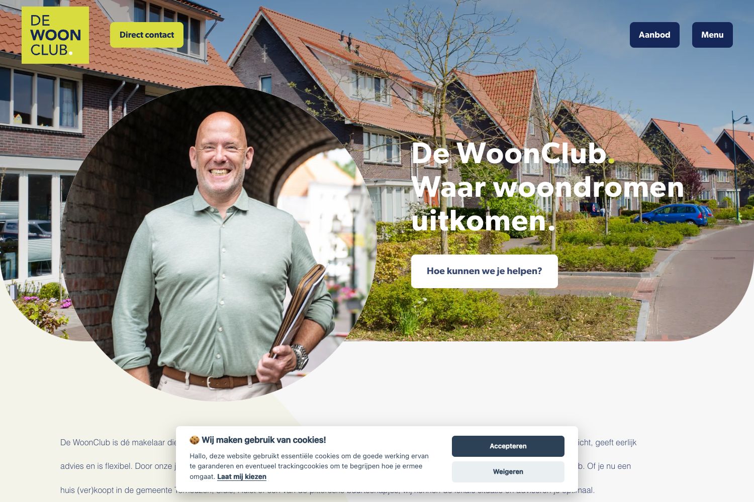 Website screenshot https://dewoonclub.nl