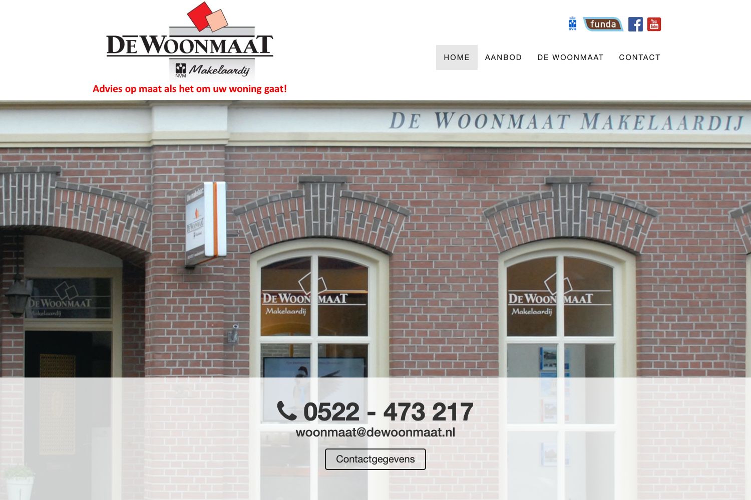 Website screenshot https://dewoonmaat.nl