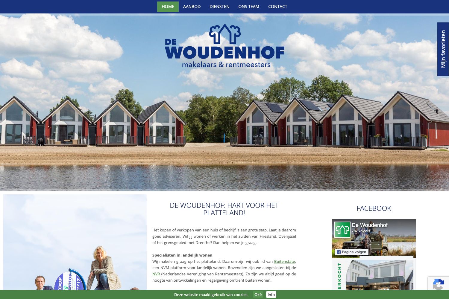 Website screenshot https://woudenhof.nl