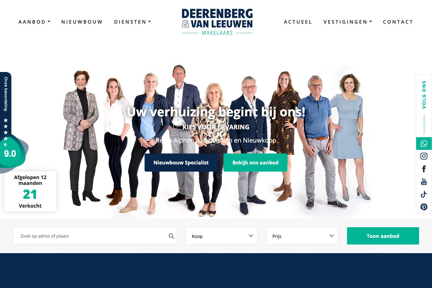 Website screenshot https://deerenberg.nl