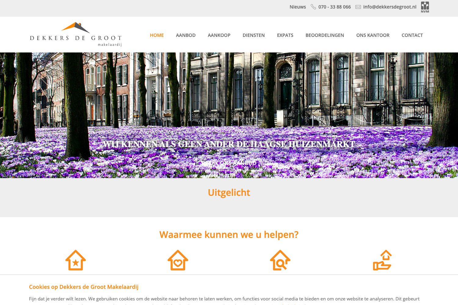 Website screenshot https://dekkersdegroot.nl