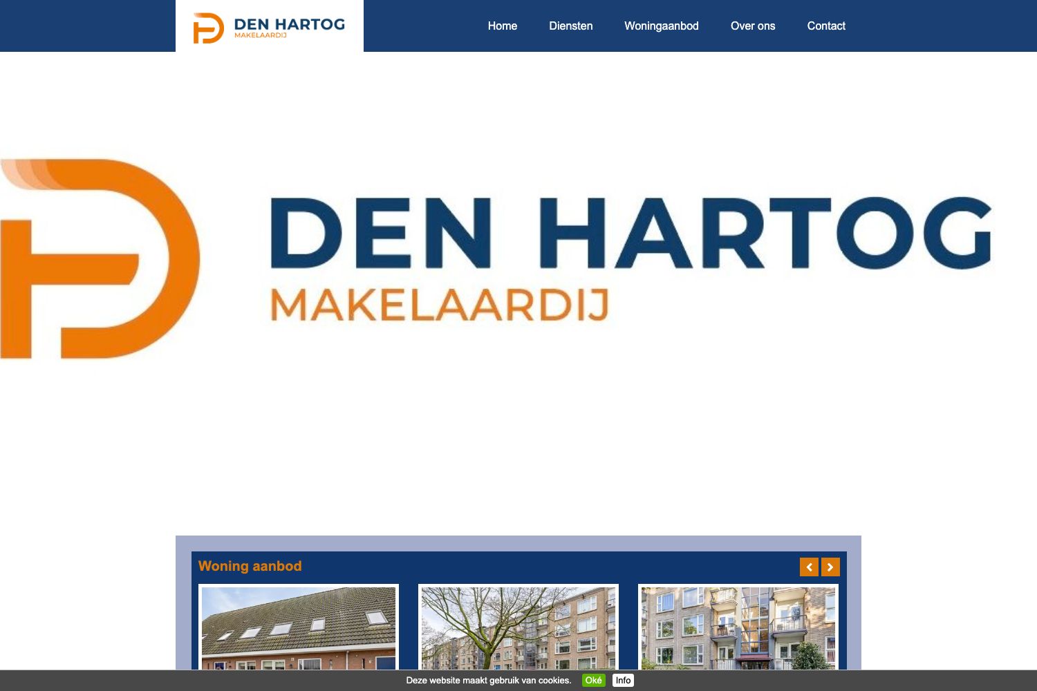 Website screenshot https://denhartogmakelaardij.nl