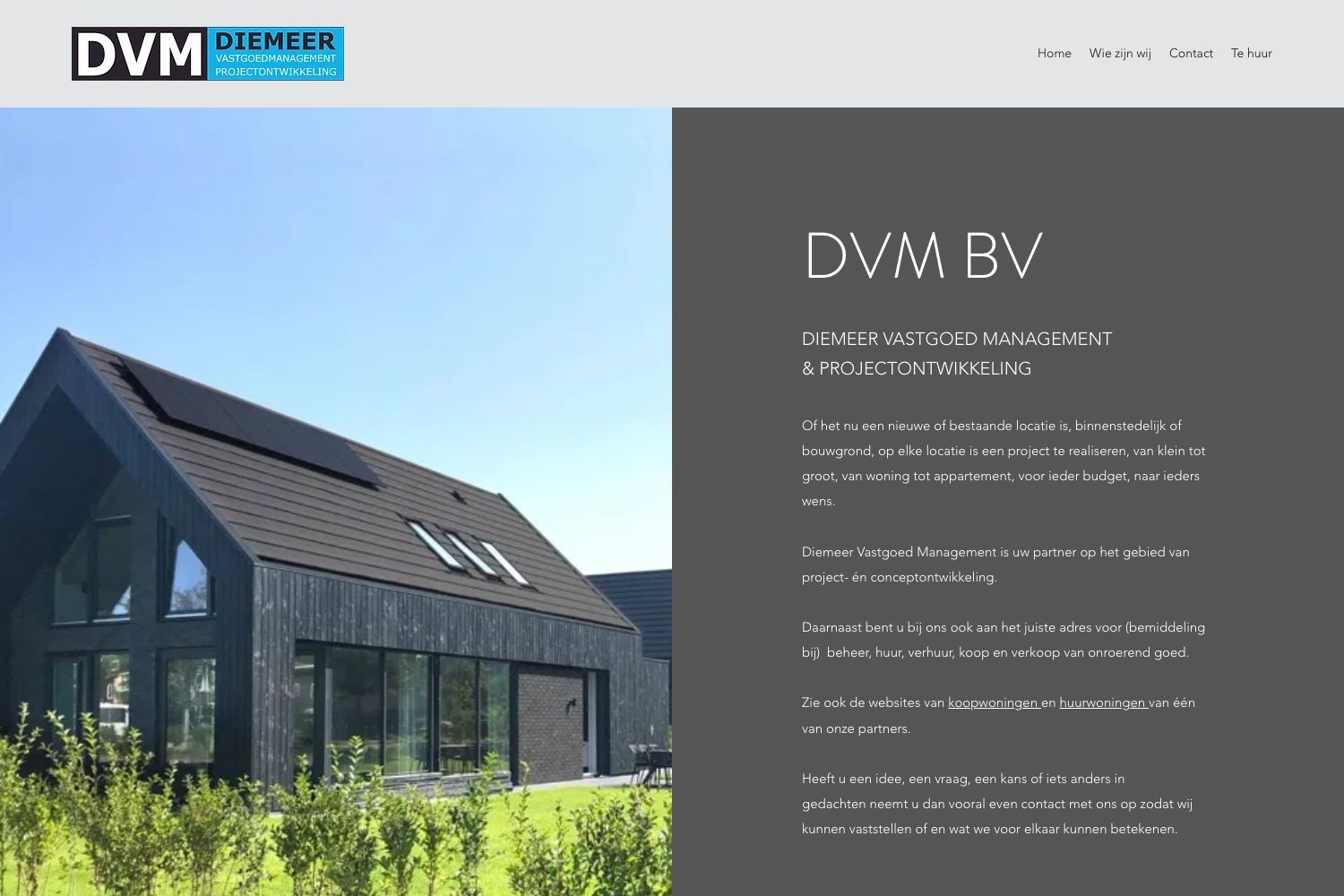 Website screenshot https://dvmbv.nl