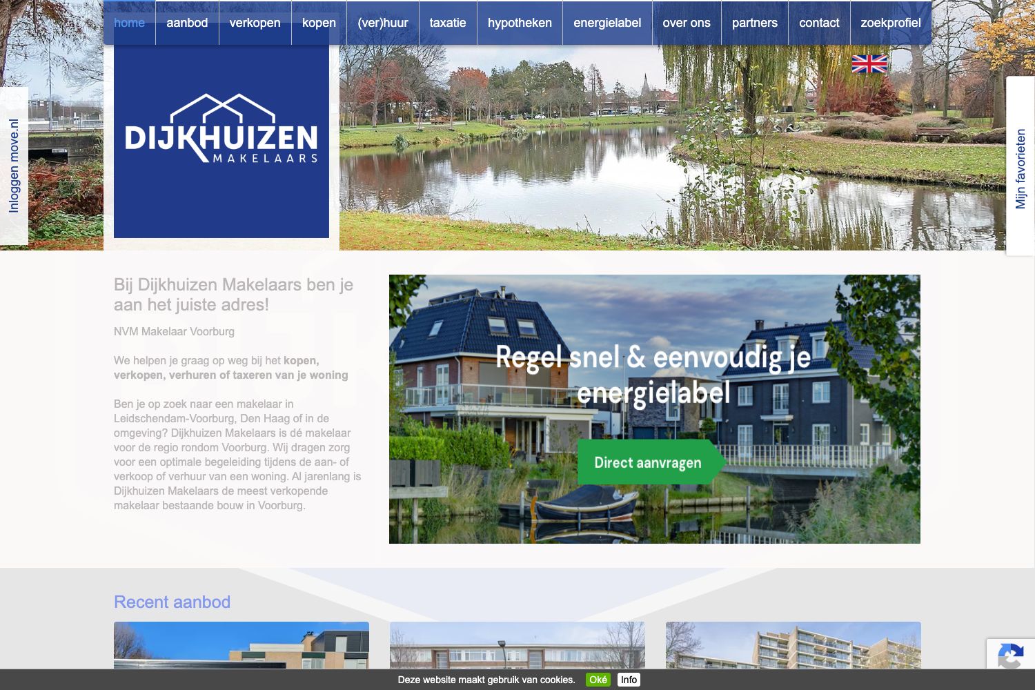 Website screenshot https://dijkhuizenmakelaars.nl