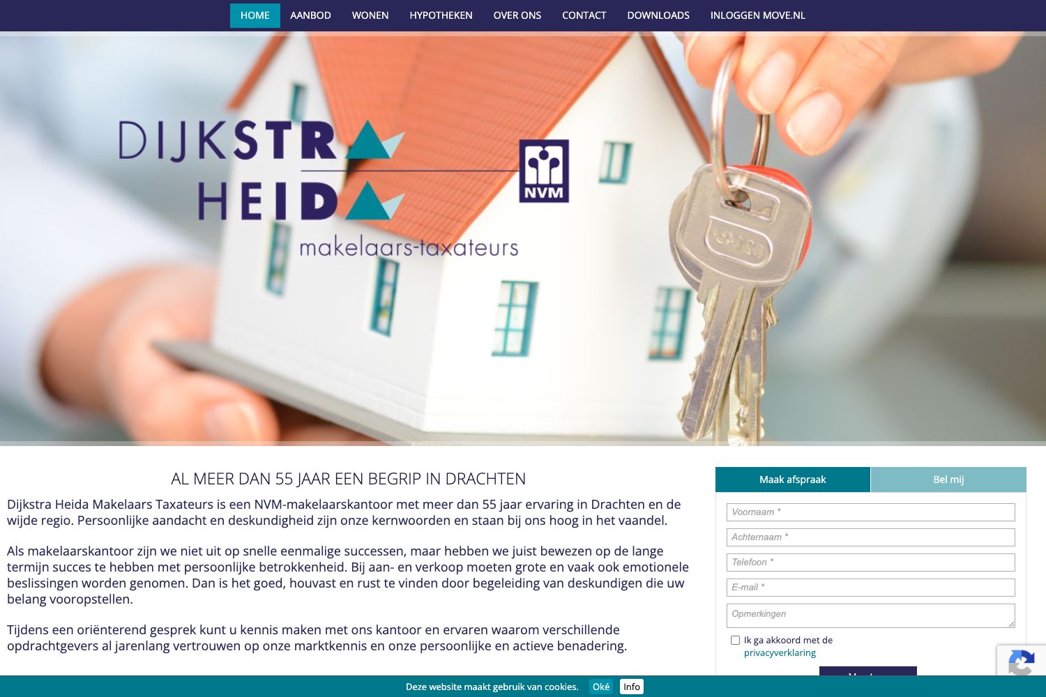 Website screenshot https://dijkstra-heida.nl