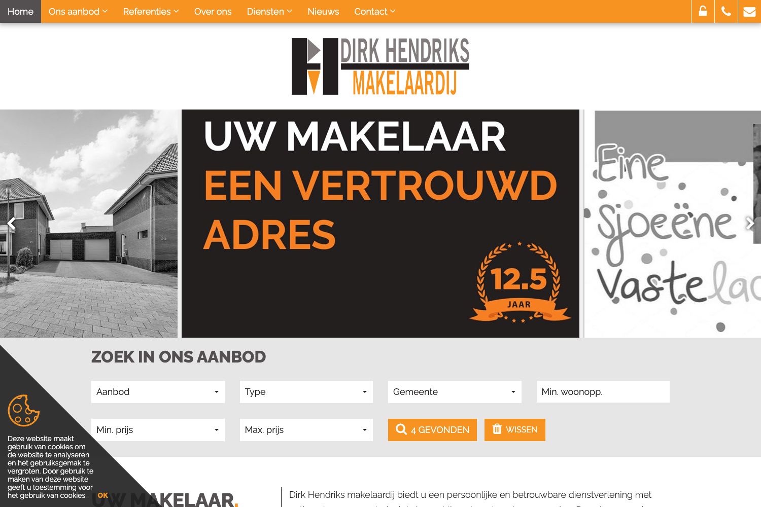 Website screenshot https://dirkhendriks.nl