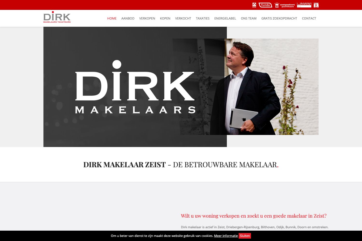 Website screenshot https://dirkmakelaars.nl