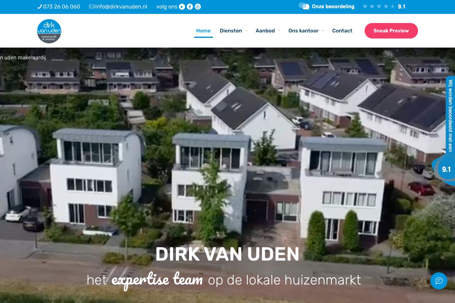Website screenshot https://dirkvanuden.nl